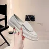 Designer casual shoes loafers thick shoes white and black women's shoes single shoes patent leather princess shoes banquet shoes professional shoes