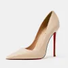 Tasarımcı Kadın Yüksek Topuklu Ayakkabı Marka Sandalet Kırmızı Parlak Alt 8cm 10cm 12cm Çıplak Siyah Patent Deri Kadın Sandalet 35-44