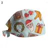 Berets Christmas Printed Scrub Cap Cotton Nursing Hat Laboratory Pet Clinic Dentist Lab School Spa Clinical Scrubs