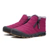 Men women snow boots triple black chestnut pink navy grey ankle short boot fur warm booties winter shoes