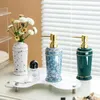 Keramische hand sanering fles Noordse drukzeep Dispenser badkamer accessoires douchegel shampoo vocht huisdecor 231222