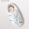 Sleeping Bags Newborn Baby Sleeping Bag Ultra-Soft Warm Blanket Pure Cotton Cocoon Infant Boys Girls Clothes Nursery Wrap Swaddle BebeL231225