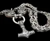 Punk Nordic Viking Nooit Vervagen Mannen roestvrijstalen Kettingen Keltische Wolf Rune Accessoires Hanger koning Ketting Noorse Amulet Sieraden Y2782052