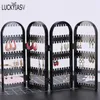 Display 120/180/240/360holes Plastic Clear Earrings Studs Display Rack Folding Screen Earring Jewelry Display Stand Holder Storage Box