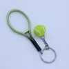 Keychains 2pcs Tennis Racket Keychain Key Ring Backpack Charms Sports For School Carnival Reward Party Favors Gifts