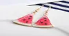 Dangle żyrandol moda Summer Watermelon Fruit Jewelry Kolczyki Kreatywne truskawkowe grejpfrut kiwi ananasowe dziewczyna impreza Prezent6983656