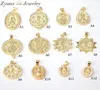 10PCS Gold Color Micro Pave CZ Virgin Mary JESUS Charms Pendant Findings Jewelry 0927235f6528559