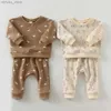 Ensembles de vêtements 2pcs Spring Automne Vêtements de bébé enfants mignons Imprimé à manches longues + pantalon pour enfants pour garçons pour garçons