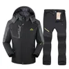 Vestes Équipement chaud Suit hiver extérieur extérieur étanche étanche Pantalon de neige chaude et snowboard veste de ski