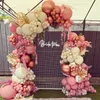 Gold Pink Balloon Arch Garland Kit Rose Red Latex Set for Birthday Wedding Party Decorations Baby Shower 231225