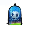 Futebol de futebol 3D Bolsas de livros para crianças de futebol de futebol Backpack de 16 polegadas para meninos adolescentes Meninas do jardim de infância Children 231222