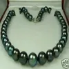 8-9 mm Tahitian Natural Black Pearl Necklace224W