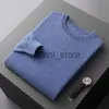Men's Sweaters Autumn and winter new first-line ready-to-wear men's 100% pure wool sweater round neck loose warm solid color fashion casual top J231225