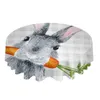 Table Cloth Easter Carrot Country Plaid Waterproof Tablecloth Decoration Wedding Home Kitchen Dining Room Round