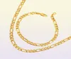 Hela klassiska Figaro Cuban Link Chain Halsband 18K Real Gold Plated316L rostfritt stål Fashion Men smycken Tillbehör Punk 5982208