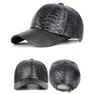 Krokodylowe ziarna skórzana czapka Wysokiej jakości czapka baseballowa kapelusz Snapback Hat Casual Sports Gorras Regulowane tato Kości Kości Masculino AA21313459