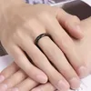 Tungstênio anel de carboneto de tungsten bordado homem opala homem mulher preto cúpula anel de casamento confortável ajuste tungstênio anel de aço 210924237u