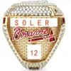 9 Players Name Ring SOLER MAN ALBIES 2021 2022 World Series Baseball Braves Team Championship Ring With Wooden Display Box Sou205M