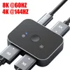 8K 60Hz HDTV V2.1 Splitter 4K 120Hz 2 in 1 out for TV Xiaomi Xbox PS5 HD Cable Monitor 1080P 1 In 2 Out Switcher