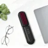 Kablosuz saç düzleştirme tarak negatif iyonlar portatif elektrik düz klips antistatik iyonik fırça çalı 231225