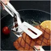 Kochutensilien Edelstahl Küche Grill Brot Utensil Grillzange Gebratener Fisch Steak Clip Schaufel Klemmen Fleisch Gemüse Klemme Jy Dhzxp