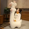 130 cm belle alpaga en peluche jouet japonais doux en peluche mignon mouton lama animaux poupées sommeil oreiller maison lit décor cadeau 231225