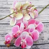 Decorative Flowers 6 Heads 3D Artificial Butterfly Orchid Fake For Home Wedding Ornament