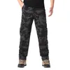 Herrbyxor herr mode casual camouflage multi ficka blixtlås spänne manlig last utomhusverktyg 66 män