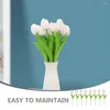 Decoratieve Bloemen 8 Stuks Nepplanten Simulatie Tulp Thuis Tulpen Decor Bloemtak Bruids Paars Kunstmatig Versieren Voor Decoratie Bruid