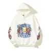 Designer Hoodie Rhude met artistiek patroon Kirin Arm Print Fashion Sweatshirts Herfst Winter Loszittende hoodie