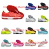 أحذية Soccer Mens TF Turf Cleats Boots Boots Scarpe Calcio Red Yellow Size 39-45eur