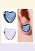 KUBOOZ Stainless Steel Heartshaped Natural Shell Ear Plugs Piercing Tunnels Earring Gauges Body Jewelry Stretchers Expanders Whol14079217