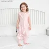 Sleeping Bags Baby Sleep Bag with Feet Spring Summer Wearable Blanket with Legs Cotton Sleepsack for Toddler Soft Baby Newborn Romper ClothesL231225