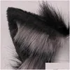 Andra evenemangsfest levererar härlig faux päls varg kattörar pannband realistiska pälsdjur hår båge lolita maskerad droppleverans dhpjy