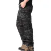 Herrbyxor herr mode casual camouflage multi ficka blixtlås spänne manlig last utomhusverktyg 66 män