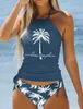 Bikinis Set Women's Summer 3D Printed Bikini Set Swimsuit Women's Sexy Badkläder Tvåbit baddräkt Loose Beach Tankini S-6xll231225