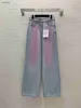 Designer Jean Women Jeans Märke KLÄDER DAMER PANTS Fashion Logo Girl Pencil Pants Ladies High midjan och breda ben Pants 25 december