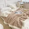 Soft Plaid Blanket Warm Fleece Winter Blankets for Adults Kids Solid Sofa Bed Cover Duvet Plush Winter Throw Bedspread for Beds 231225