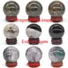 40MM pierres précieuses sphère cristaux de guérison décoration de la maison Reiki Wicca pierres naturelles boule minérale poli gemme Massage Globe cadeau 231225