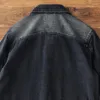 Jackets de jaquetas pesados ​​de jeans de masculino Spring Amekaji vestir roupas American Retro Biker Roupa de trabalho lavado
