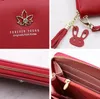 Mobile phone bag Women's lychee leaf long wallet zipper clutch bag 6colors