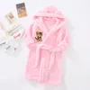 Autumn Girls Boys Pajamas Children Clothes Girls Boys Robes Winter Sleepwear Bathrobe Spring Kids Hooded Bathrobe Girls Clothing 231225