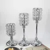 Conjunto de 3 castiçais de cristal dourado para decoração de manto de mesa de centro de lareira, peças centrais de decoração de casa de casamento e dia das bruxas