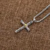 Cross Chain Women Hip Ed Hop Chains Men hangdiond diamant x kettingen modelijn retro ketting293m