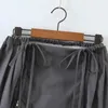 Юбки Y2K Женская одежда весна лето женская сексуальная полиэфирная юбка для бренда женские тонкие мини-каваи черный шнурок над коленом