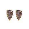 Boucles d'oreilles enveloppées incrustées de droplettes en cristal en forme de tempérament de luxe de luxe bijoux de luxe