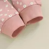 Kleidungssets Niedlicher Blumendruck Baby Mädchen Kleidung Herbst WInter Lässige Kinder Kinder Outfits Langarm Sweatshirt Jogginghose Stirnband Sets