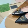 Designer shoes Paris brand Designer Black flat shoes women's spring quilted leather shoes Luxury pointed women's flat shoes n01