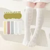 4 pary/Lot Girl Socks Cute Cotton Baby Knee Socks Born Tube Dzieci Miękkie siatkło wysokie skarpetki nogi Socken 231225