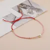 Bedelarmbanden yastyt klassieke parel voor vrouwen tieners roze kralen handgemaakt casual verstelbare vriendschap touw